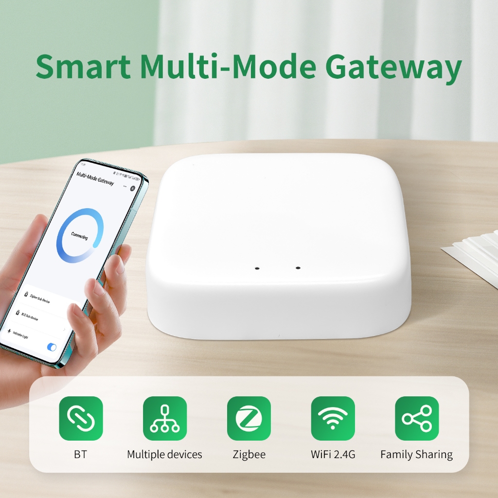 Tuya ZigBee ฮับเกตเวย์บลูทูธหลายโหมดไร้สายสมาร์ทเครื่องใช้ในบ้านรีโมทคอนโทรลสะพานรองรับ Alexa Google Home