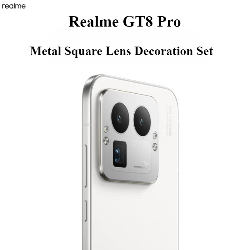 Realme GT8 Pro ชุดตกแต่งเลนส์สี่เหลี่ยมโลหะแบบถอดได้