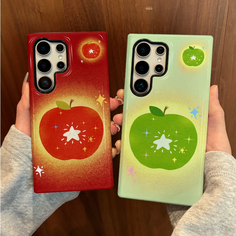 รูปแบบผลไม้เคสป้องกันสองในหนึ่งเดียวเหมาะสําหรับ Samsung su22u s23 plus s23FE s24 s25 plus A55 A56 A