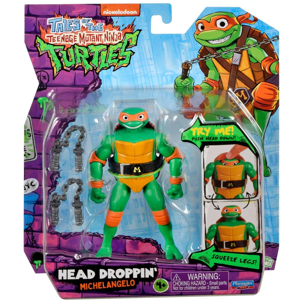 Teenage Mutant Ninja Turtles Head Droppin Mikey Basic Action Figure  Head Droppin Mikey Basic Action