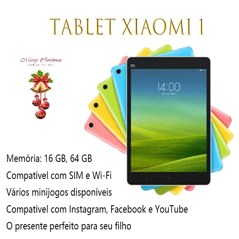 Xiaomi Mi Pad 1 16/64 GB, 7.9 นิ้ว, 6700 mAh, 7.0, FB INS และ YouTube