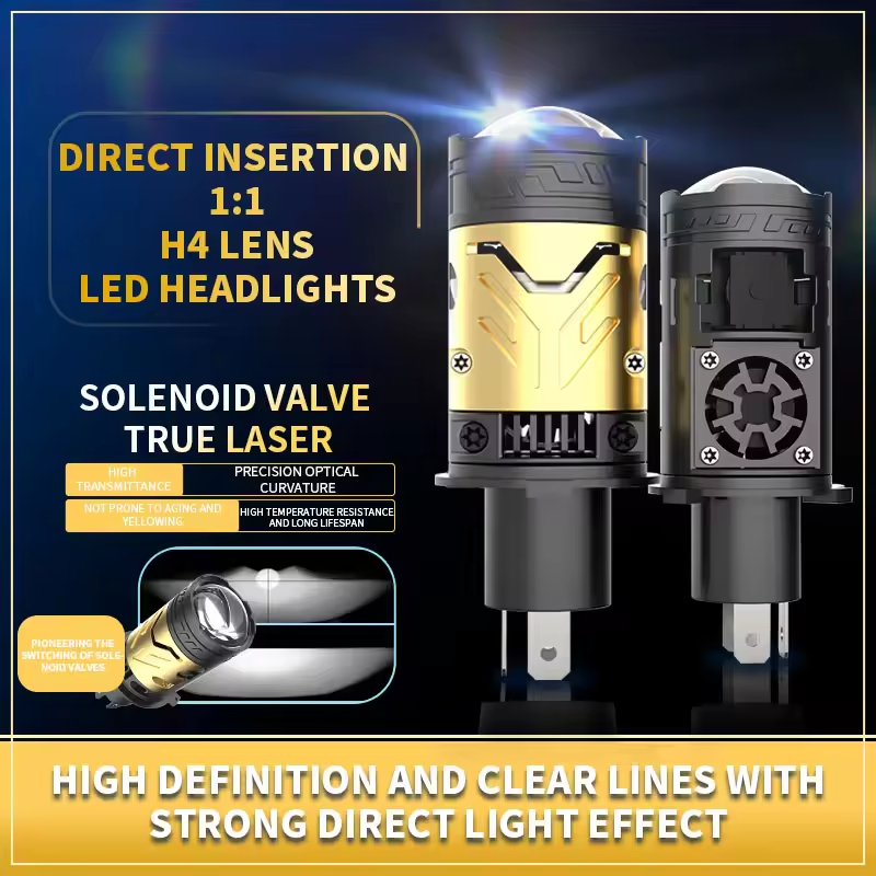 CAROLYN H4 การปรับเปลี่ยนไฟหน้าเลนส์: เลเซอร์ไฟหน้ารถ 6500K แบบบูรณาการไฟหน้า LED ไฟสูงและต่ํา 12V - รูปที่ 4