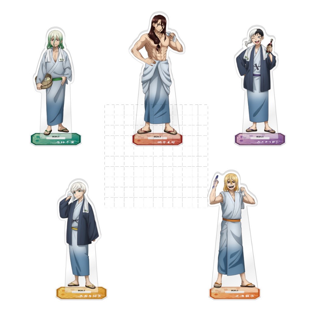 Dr.STONE อะคริลิครูป Senku Ishigami Hyoga Ukyo Saionji อะนิเมะสะสมของขวัญคอสเพลย์ Merch