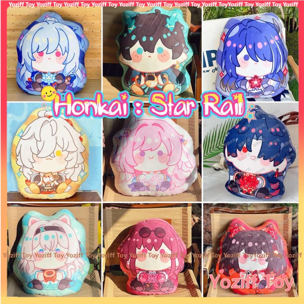 30 ซม. Honkai : Star Rail Plush หมอนอะนิเมะ Elysia ใบมีด Aventurine Kafka คอสเพลย์สองด้านโยนหมอนโซฟา