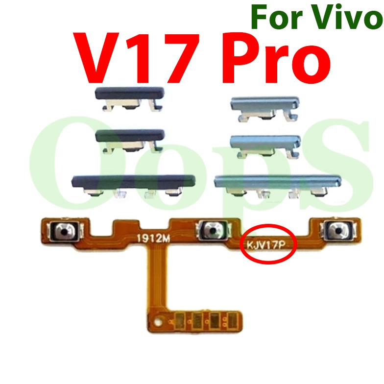 สวิทช์ปิดเสียงปุ่มปรับระดับเสียงริบบิ้น Flex Cable สําหรับ Vivo V17 PRO ON OFF Key ปุ่มด้านข้าง Flex อะไหล่ทดแทน