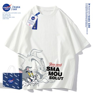เสื้อยืดแขนสั้นผ้าฝ้ายแท้ co-branding กับ NASA สไตล์ใหม่ ทรง…