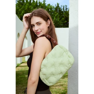 MANLUO Puffer Bag กระเป๋าเดินเล่น กันน้ำ สบายน่ารัก ใช้ประจำวัน สำหรับผู้หญิง