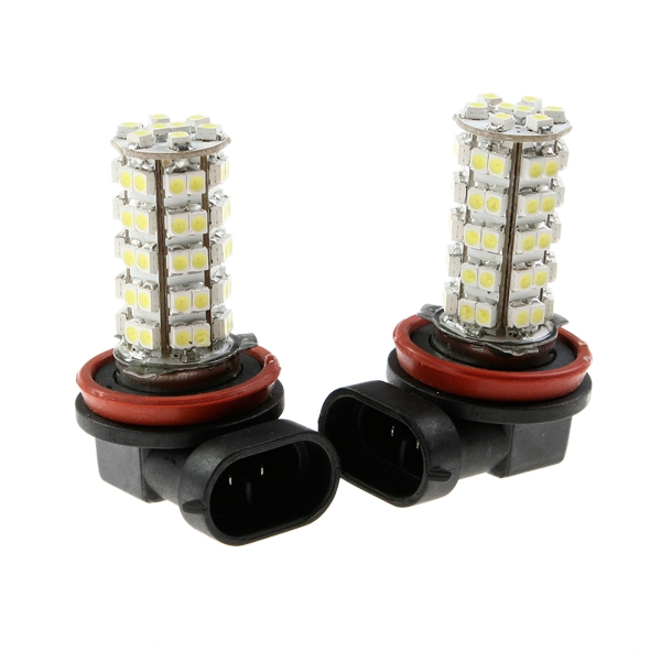 2 PCS สําหรับ 9006 68 หลอดไฟ LED รถ Auto HB4 9006 หมอกไฟหน้าหลอดไฟ 3528SMD