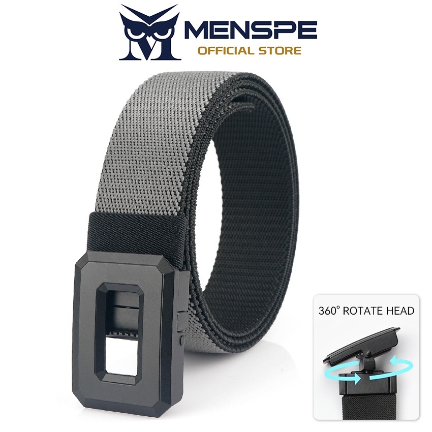 MENSPE ผู้ชายกีฬาเข็มขัดกลางแจ้งไนล่อนปรับหมุนหัวเข็มขัดสองด้านสองสีเยาวชนกีฬาผ้าใบกางเกงเข็มขัด