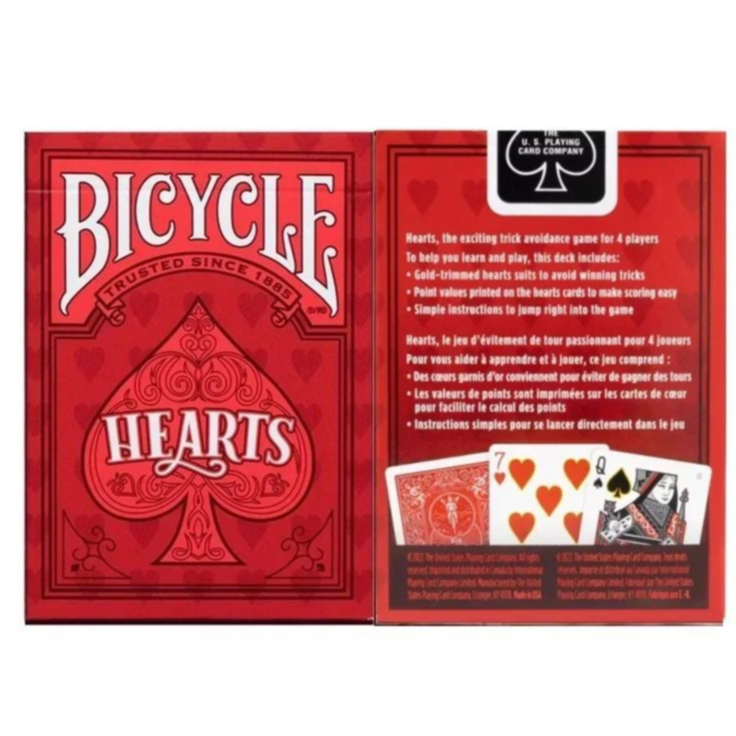 Bicycle Hearts Playing Cards Deck USPCC Poker Collection การ์ดเกม