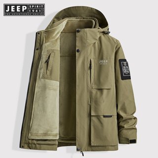 JEEP SPIRIT 1941 ESTD ชุดทำงาน 2 ชิ้น แยกส่วนได้ เสื้อแจ็คเก…