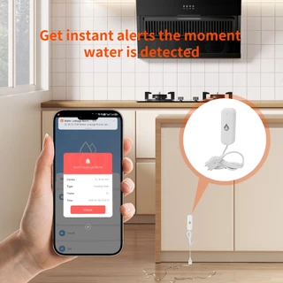 Wifi Tuya สมาร์ท Water Leak Sensor เครื่องตรวจจับสัญญาณเตือนน้ําท่วม Water Leakage Sensor ใช้งานร่วมกับ Smart Life Google Home Alexa