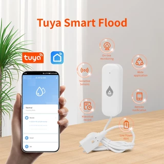 Wifi Tuya สมาร์ท Water Leak Sensor เครื่องตรวจจับสัญญาณเตือนน้ําท่วม Water Leakage Sensor ใช้งานร่วมกับ Smart Life Google Home Alexa