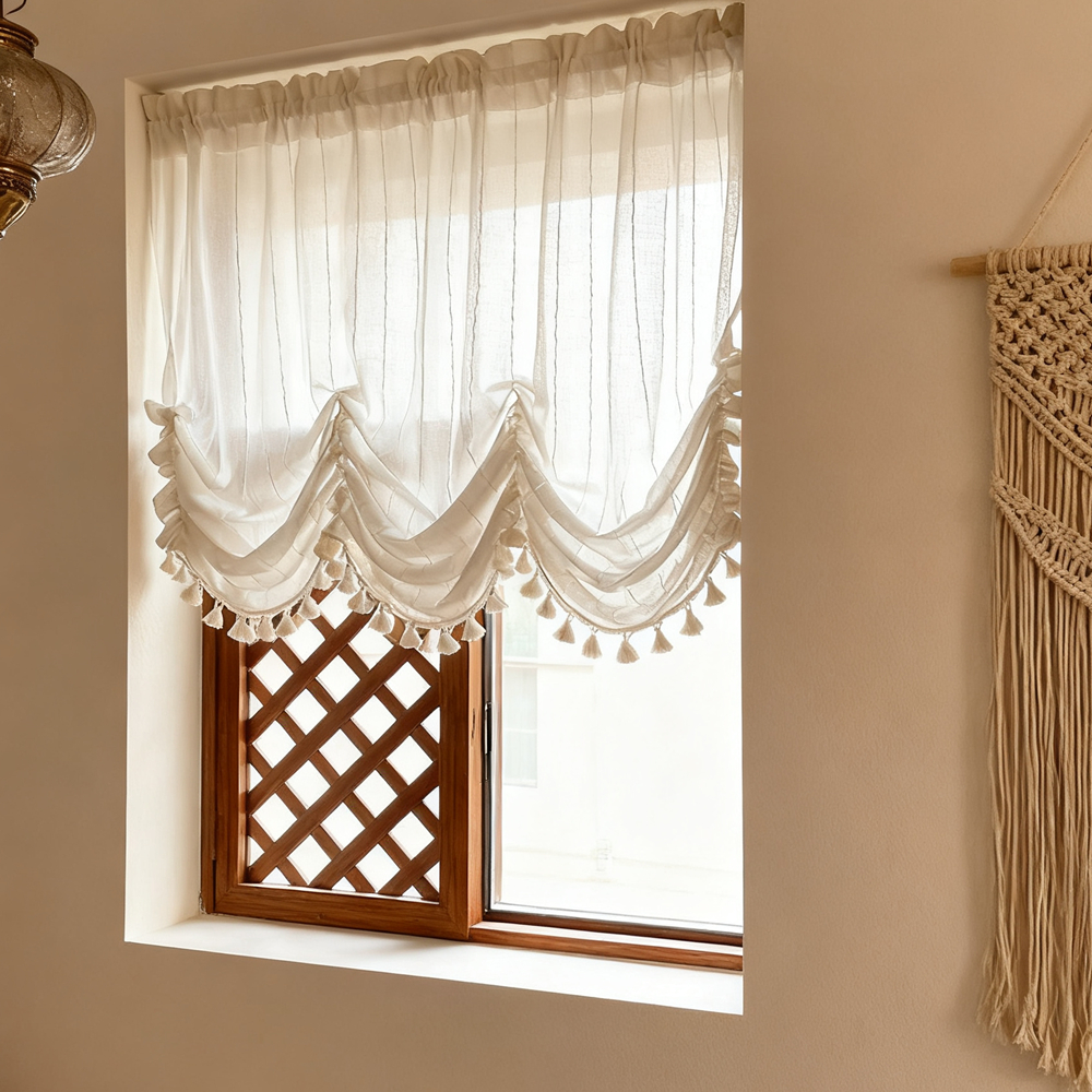 แนะนำ ผ้าม่าน ผ้าม่านผ้าลินินธรรมชาติ แบบแขวน หลายทาง สําหรับหน้าต่าง ลูกโป่ง ราคาพิเศษ มีเก็บเงินปลายทาง