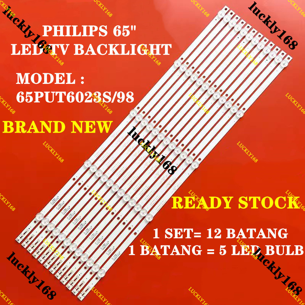 65PUT6023S/98 65" LED TV BACKLIGHT(LAMPU TV) PHILIPS 65 INCH LED TV 65PUT6023