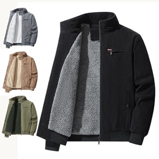 ใหม่ผ้าลูกฟูกผ้าฝ้ายเสื้อผู้ชายฤดูหนาว Lambskin Coat ฤดูหนาว…