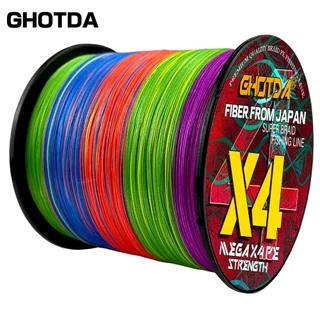 GHOTDA สายตกปลาระยะทาง 100 เมตร ทำจาก PE มีทั้งหมด 4 เส้น ทนทาน และมีให้เลือกหลายสี