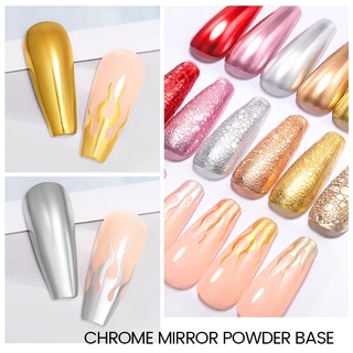 BORN PRETTY Mirror Powder Top Coat Functional เล็บเจล Polish Base Top Coat เล็บเจล Soak Off Nail Art 10ml