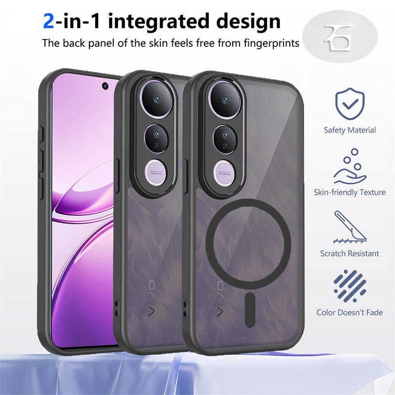 Hard สําหรับ Vivo V50 Lite V40 Pro V50E V2427 V2428 V2441 V2440 V2348 V2347 V2417 Magnetic Coil Fros