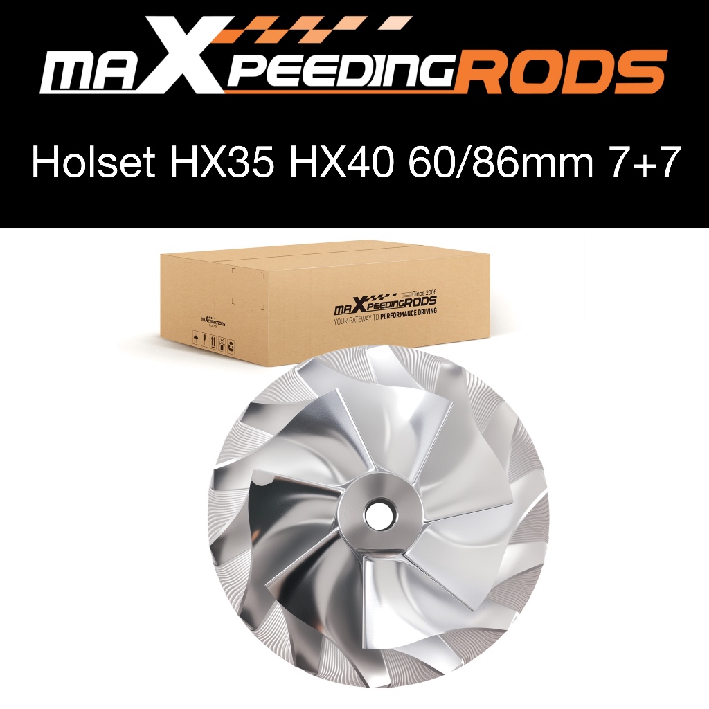 ใบหน้าHolset HX35 HX40 60/86mm 7+7 ใบพัดคอมเพรสเซอร์เทอร์โบ Holset HX35 HX40 60/86mm 7+7 ใบ สำหรับอั