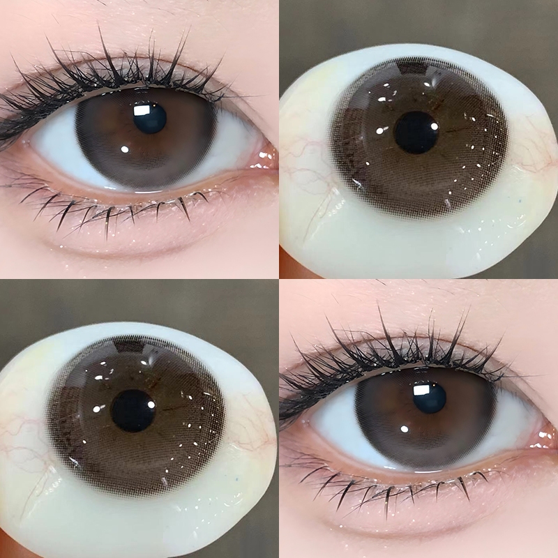 KSSEYE คอนแทคเลนส์สี 2 ชิ้น Softlens สีน้ำตาล-ฟ้า 14.5 มม. ตาใหญ่ 6 แบบใช้