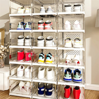 Vexel ตู้เก็บรองเท้าพับได้ กล่องใส 3ด้าน กล่องรองเท้า จัดกล่…