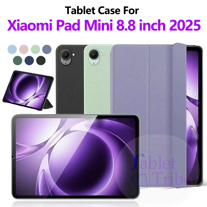 สําหรับ Xiaomi Pad Mini 8.8 "2025 แฟชั่น Tri พับ PU หนังขาตั้งแท็บเล็ตสําหรับ Xiaomi Pad mini8.8 นิ้