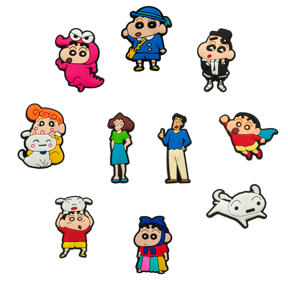 MEIDJ 1 ชิ้น ของตกแต่งรองเท้าอนิเมะแบบ Charms จาก PVC พร้อมเข็มขัดสำหรับรองเท้าแตะและปุ่ม - รูปที่ 3