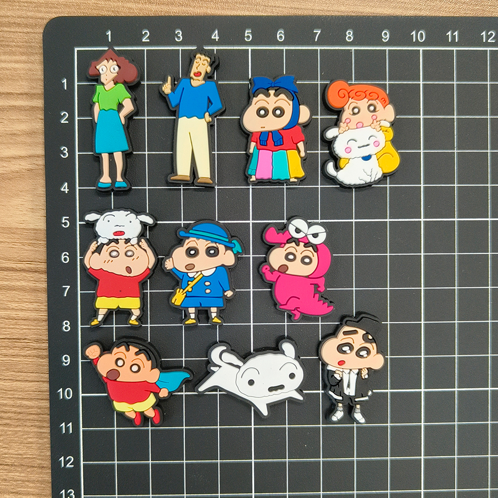 MEIDJ 1 ชิ้น ของตกแต่งรองเท้าอนิเมะแบบ Charms จาก PVC พร้อมเข็มขัดสำหรับรองเท้าแตะและปุ่ม - รูปที่ 2