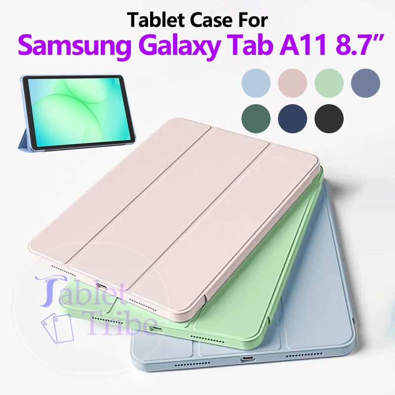 สําหรับ Samsung Galaxy Tab A11 8.7 นิ้ว 2025 SM-X133 SM-X135 แฟชั่น Tri พับ PU หนังขาตั้งแท็บเล็ตสําหรับ samsung galaxy tab a11 ฝาครอบ