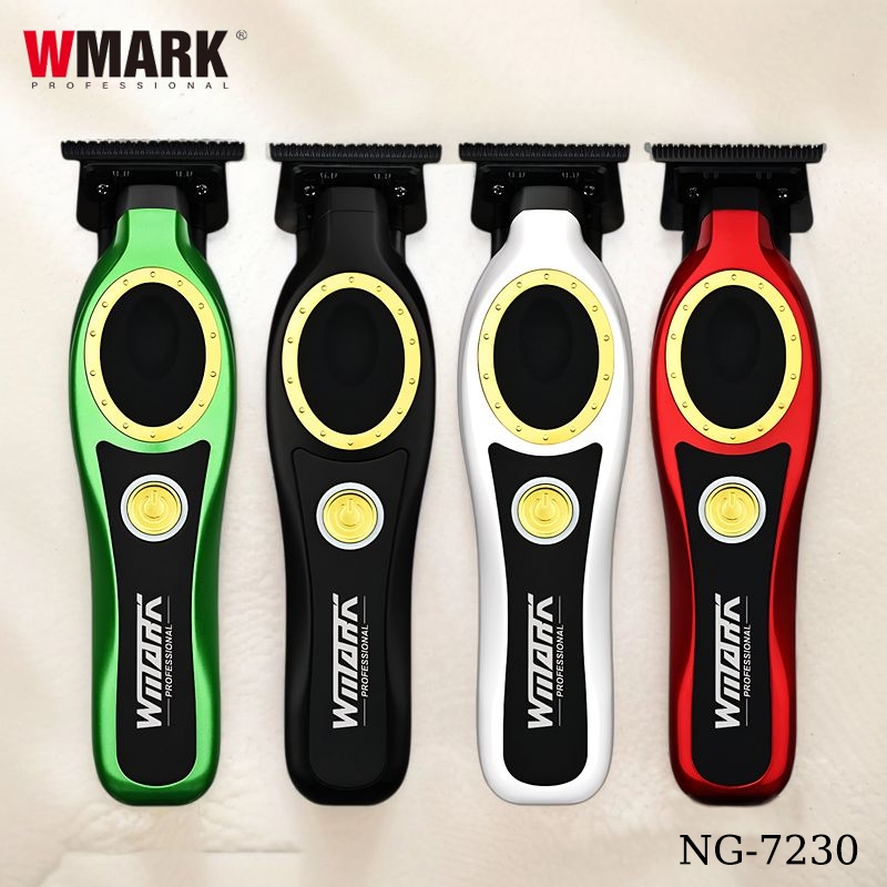 WMARK NG-7230 Professional ไฟฟ้าผม Clipper 0 มม.Cero-Gap แกะสลักกรรไกรผู้ชายไร้สายผม Trimmer
