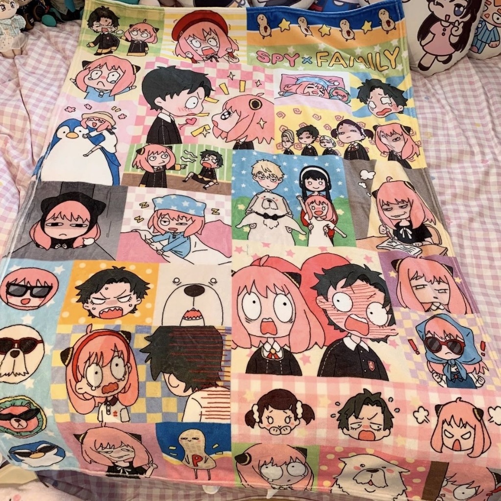 Spy x Family Anime Flannel Throw Cozy Home & Office ผ้าห่ม