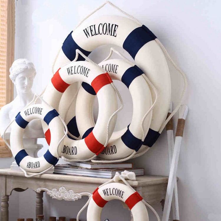 SUPERAF ยินดีต้อนรับ Aboard Nautical Life Lifebuoy แหวนเรือ Wall ตกแต่งบ้าน LH HOT