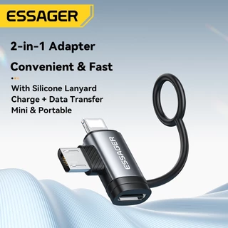 Essager 2 in 1 Type C ถึง L & To Type C Micro C OTG สําหรับอะแดปเตอร์ IP รองรับการถ่ายโอนข้อมูล 480Mbps