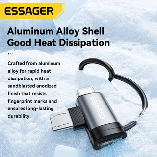 Essager 2 in 1 Type C ถึง L & To Type C Micro C OTG สําหรับอะแดปเตอร์ IP รองรับการถ่ายโอนข้อมูล 480Mbps