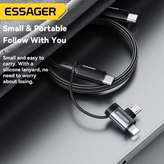 Essager 2 in 1 Type C ถึง L & To Type C Micro C OTG สําหรับอะแดปเตอร์ IP รองรับการถ่ายโอนข้อมูล 480Mbps