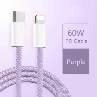 สายชาร์จ สีพาสเทล ชาร์จไวPD 66W สายยาว 1/1.5 /2เมตร Type-C to ชาร์จเร็วสำหรับ I&P 8–14