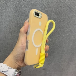 เคสสําหรับ OPPO A5S A12 A7 F9 ซิลิโคนผิวระดับไฮเอนด์รู้สึกเคสโทรศัพท์ 2 ใน 1 การออกแบบความงามเครื่องรางฟังก์ชั่นดูดแม่เหล็กและเชือกฟรี