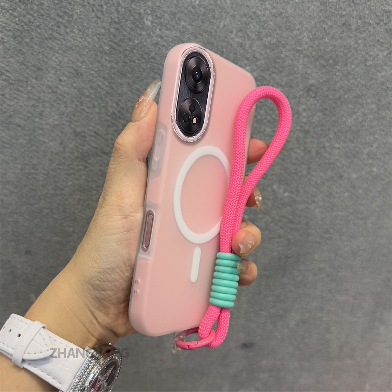 สําหรับ OPPO reno 8T 4G reno 8T 5G ซิลิโคน high-end ผิวรู้สึกเคสโทรศัพท์ 2 in 1 ความงามออกแบบ featuring แม่เหล็กดูดฟังก์ชั่นและเชือกฟรี