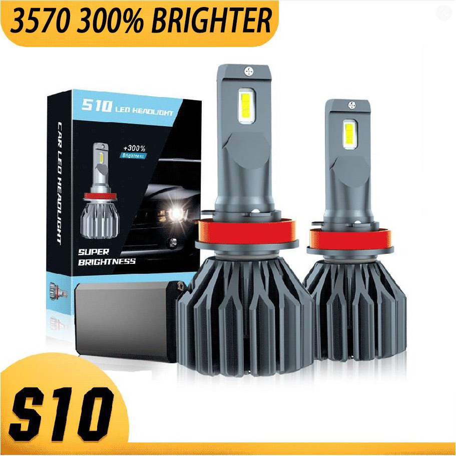 2PCS 300 % Brighter 3570 9012 H11 H7 H4 H1 H3 N74 K5C S10 รถ LED ไฟหน้ารถหลอดไฟ 50W 100W 20000LM 650
