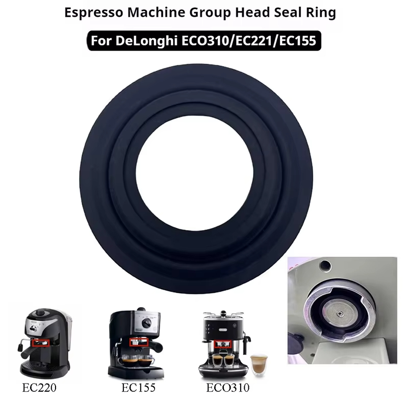 ซิลิโคนกลุ่มหัวปะเก็นซีลสําหรับ DeLonghi ECO310/EC155/EC221 Espresso Machine เปลี่ยนกลุ่มหัวซีลแหวนอ