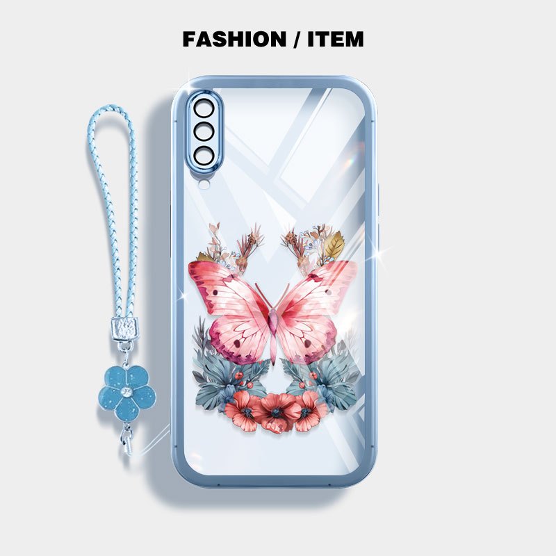 SAMSUNG YBDปลอกสําหรับSamsung Galaxy A50 A50S A30S A307 A03S A02S M02S A025 A307 INSผีเสื้อดอกไม้เชื