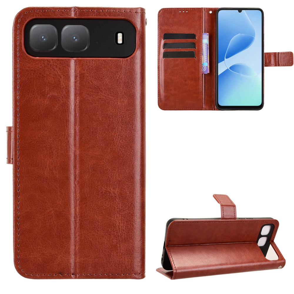 เคสโทรศัพท์หนังแบบฝาพับสําหรับเคส Infinix Hot 60i 5G/Tecno Spark Go 2025 5G พร้อมขาตั้งและช่องเสียบการ์ดกระเป๋าสตางค์ในตัว