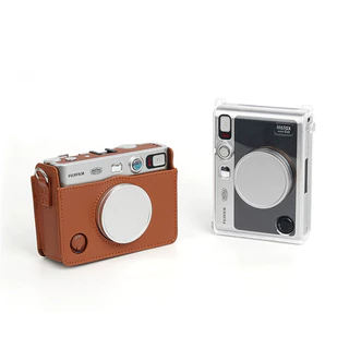 สําหรับ Fujifilm Instax Mini Evo โลหะด้านหน้าเลนส์ฝาครอบ CNC อลูมิเนียม Lnner Flocking เหมาะสําหรับกล้อง FUJI EVO