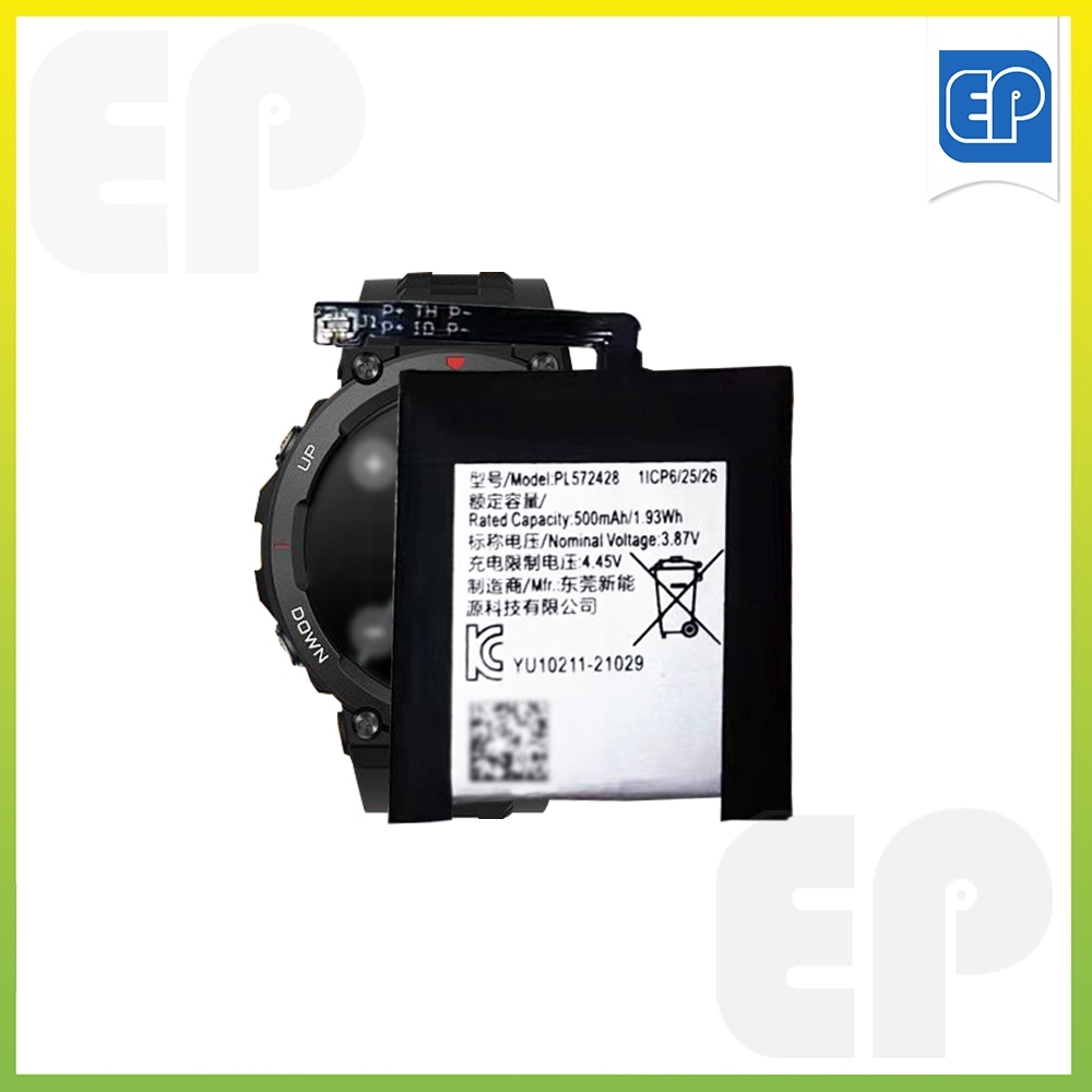 ใหม่ PL572428 เปลี่ยนแบตเตอรี่สําหรับ Huami Amazfit T-Rex 2 A2169 T-REX Ultra T-REX2 สมาร์ทวอทช์ 500