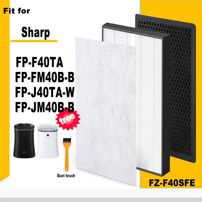 H13 ตัวกรองคาร์บอนที่เปิดใช้งาน Hepa สําหรับ SHARP FZ-F40SFE เครื่องฟอกอากาศ FP-F40TA, FP-FM40B-B, F