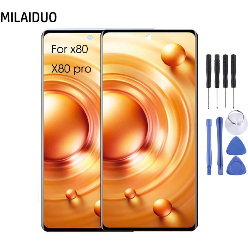 Super AMOLED /TFT LCD สําหรับ Vivo X80 X80 Pro จอแสดงผล LCD หน้าจอสัมผัสเปลี่ยน