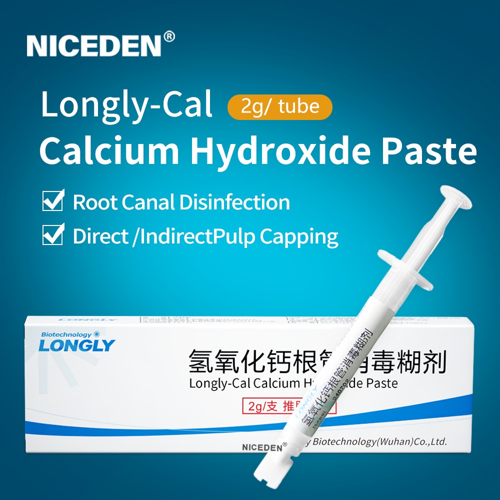 Niceden 2g/หลอดทันตกรรม LONGLY แคลเซียม Hydroxide Root Canal Disinfectant Paste Type II Applicator วัสดุทันตแพทย์