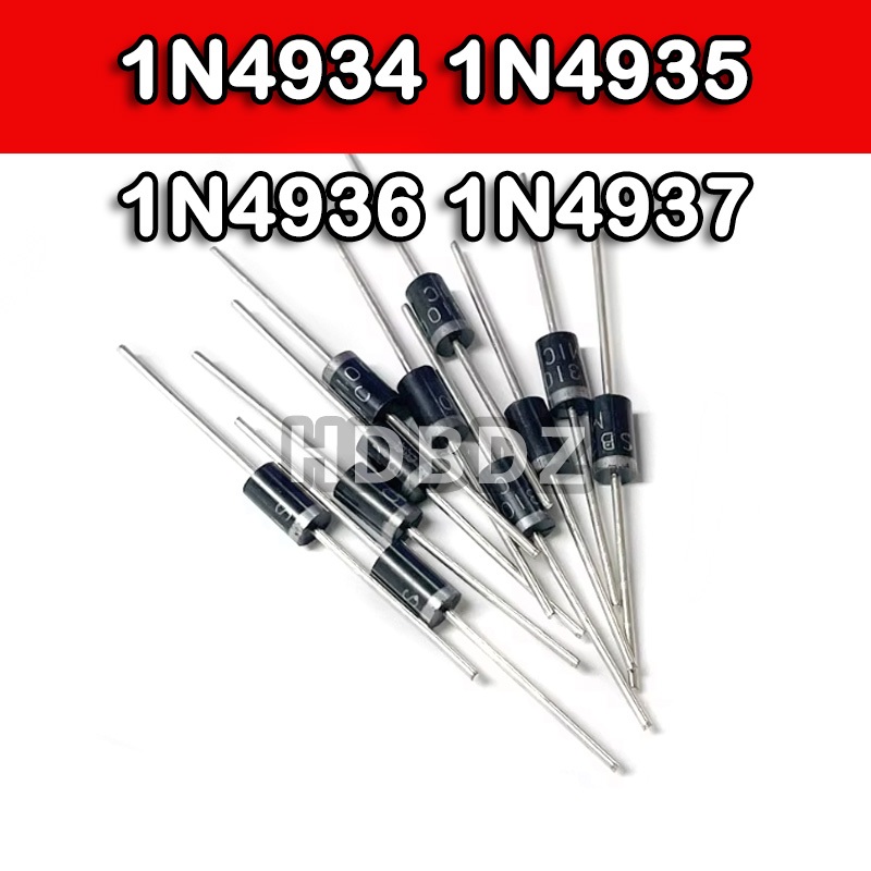 50~100PCS 1N4934 1N4935 1N4936 1N4937 DO-41 Rectifier ไดโอด IC