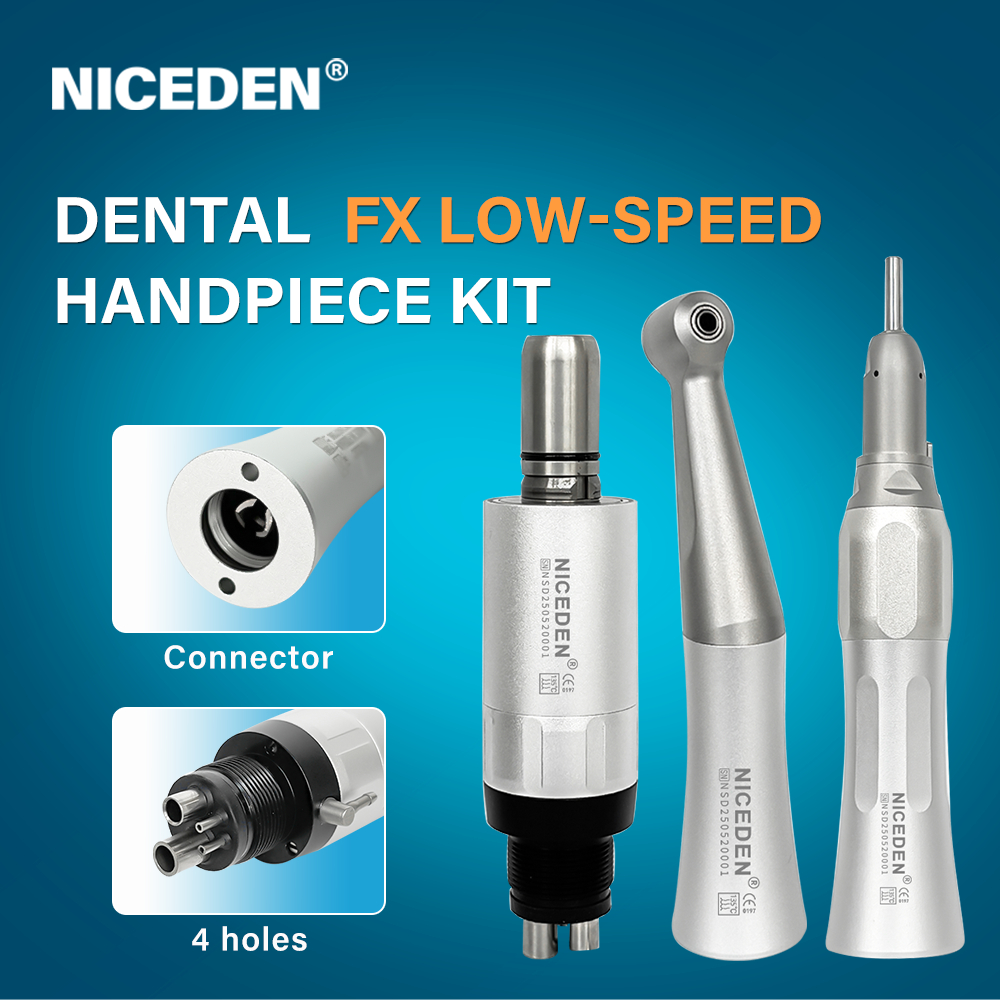 NICEDEN 3+2 ชุด  Handpiece ความเร็วสูง * 2 และ Handpiece ช้า*3 ชุดมอเตอร์ตรง มุมตรง ความเร็วต่ํา สําหรับทันตกรรม M4 B2 - รูปที่ 3